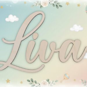 60cm breite Schriftzüge Pappelholz