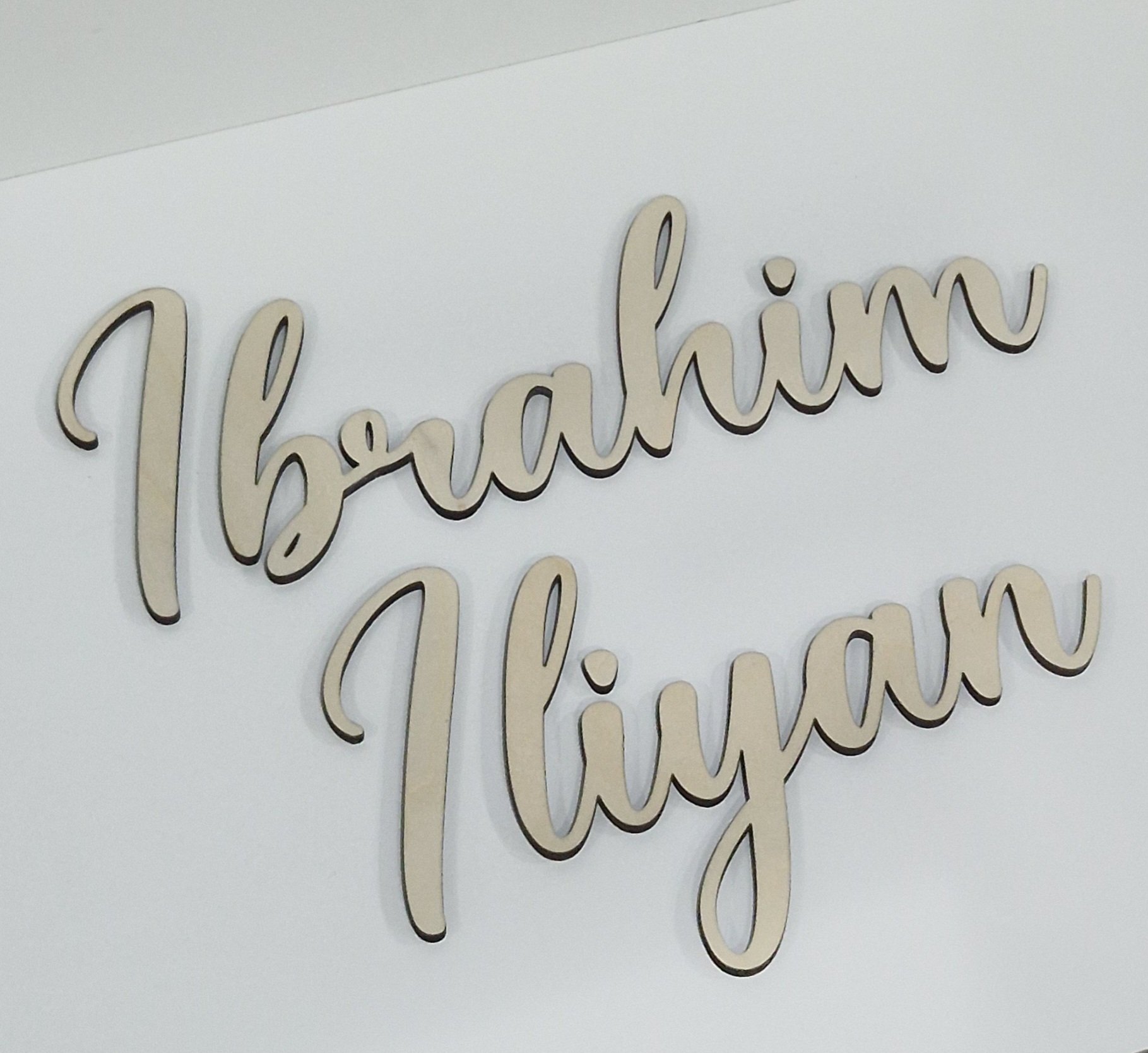 60cm breite Schriftzüge Pappelholz – Bild 16