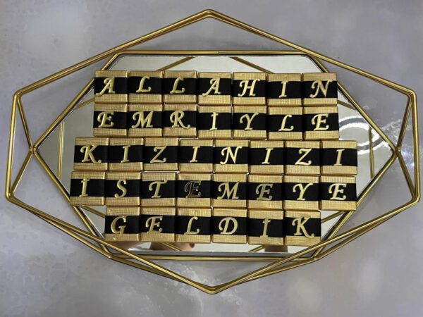 Allahin Emri Set Buchstaben Goldplexi – Bild 5