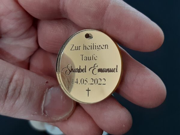 Mini Plexi für Taufe oder Kommunion 2 / 3,5cm Breite – Bild 3