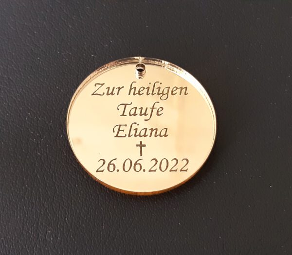 Mini Plexi für Taufe oder Kommunion 2 / 3,5cm Breite – Bild 4