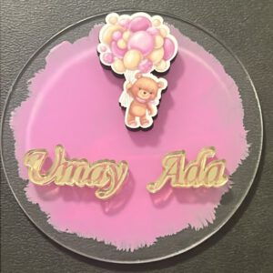 Acrylglas XT 7cm Rund mit Figur, Text, Farbe und Magnet