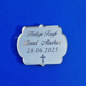 Mini Plexi für Taufe oder Kommunion 3 / 4cm Breite