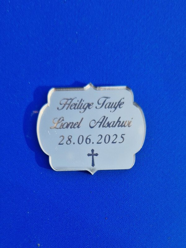 Mini Plexi für Taufe oder Kommunion 3 / 4cm Breite