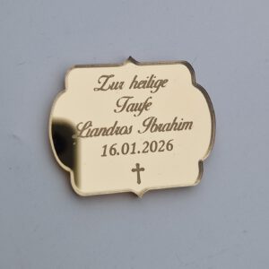 Mini Plexi für Taufe oder Kommunion 3 / 4cm Breite