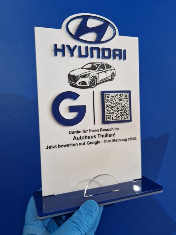 QR Socialmediaständer-16 mit Logo und Visitenkartenhalter – Bild 2